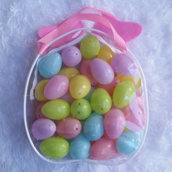 Pink Easter Bunny Bag with Eggs (40 ct) - Picture 3 of 4